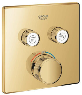 GROHE Grohtherm Smartcontrol Mengkraan - afdekset - thermostaat - met omstel - cool sunrise 29124gl0 Cool sunrise glans (goud)