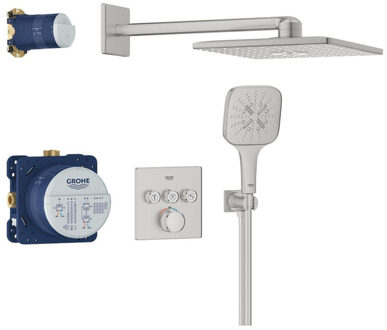 GROHE Grohtherm smartcontrol Perfect showerset compleet supersteel 34864dc0 Supersteel geborsteld (RVS)