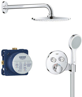 GROHE Grohtherm SmartControl Perfecte inbouw doucheset - Met thermostaatkraan - ø 21 cm - 34743000