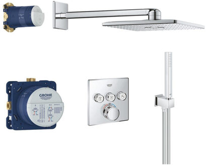 GROHE Grohtherm SmartControl Regendouche - inbouw - ø 31cm - vierkant - chroom - 34706000