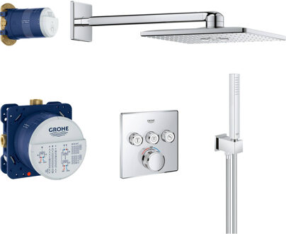 GROHE Grohtherm SmartControl Regendouche - inbouw - ø 31cm - vierkant - chroom - 34706000