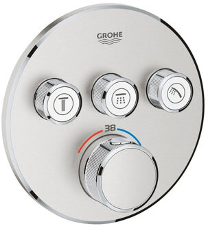 GROHE Grohtherm SmartControl Thermostatiche Douchekraan - Inbouw mengkraan - Met omstelling - Rond - RVS (supersteel)