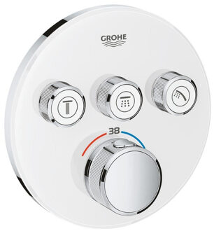 GROHE Grohtherm SmartControl Thermostatiche Douchekraan - Inbouw mengkraan - Met omstelling - Rond - Wit