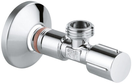 GROHE hoekstopkraan buitendraad met teflon dichtingsring 1/2 x1/2 met metalen greep chroom 22043000