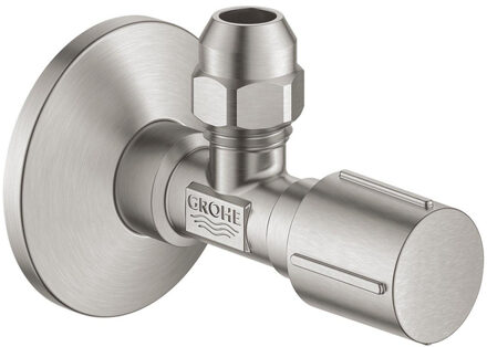 GROHE hoekstopkraan knel 1/2x3/8 m. metalen greep supersteel