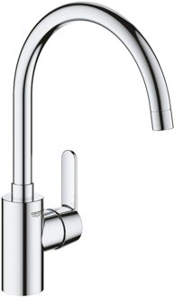 GROHE Keukenkraan - Chroom - C-uitloop - Hoge uitloop - 150° draaibaar - GROHE Get - 31494001