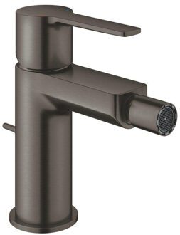 GROHE Lineare 1-gats bidetkraan s-size met waste brushed hard graphite