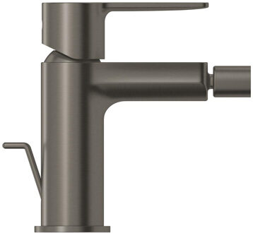 GROHE Lineare 1-gats bidetkraan s-size met waste brushed hard graphite