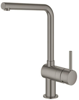 GROHE Minta keukenkraan 1-gats met draaibare L-uitloop, brushed hard graphite