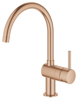 GROHE Minta keukenkraan - hoge draaibare uitloop - mat brons (brushed warm sunset)