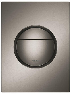 GROHE Nova Cosmopolitan S Bedieningspaneel Toilet - Verticaal - Dual Flush - Eco - Geborsteld Hard graphite (mat antraciet) - Slank formaat