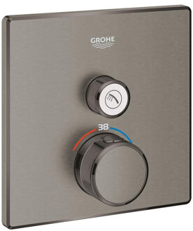 GROHE Opbouwdeel GROHE Grohtherm Smartcontrol Douche T, Vierkant Hard Graphite Geborsteld Grafiet