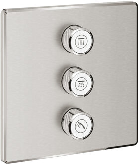 GROHE Opbouwdeel GROHE Smartcontrol Volume (3X), Vierkant Supersteel RVS