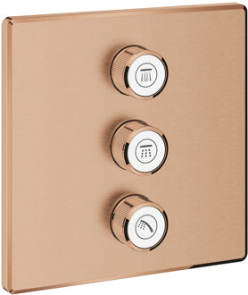 GROHE Opbouwdeel GROHE Smartcontrol Volume (3X), Vierkant Warm Sunset Geborsteld Brons