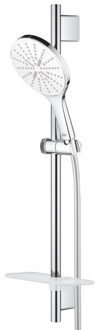 GROHE Rainshower SmartActive 150 Glijstangset - 60 cm - met zeepschaal - chroom/moon white - 26592LS0