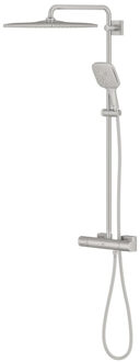 GROHE Rainshower smartactive 310 cube douchesysteem mono vierkant 9,5l/m supersteel 26837dc0 Supersteel geborsteld (RVS)
