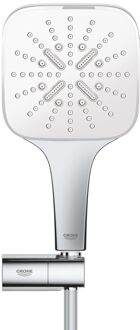 GROHE Rainshower SmartActive Cube 130 Badset - 3 straalsoorten - verstelbaar - chroom/moon white - 26588LS0