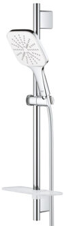 GROHE Rainshower SmartActive Cube 130 Glijstangset - 60 cm - met zeepschaal - chroom/moon white - 26584LS0