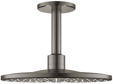 GROHE Rainshower Smartactive hoofddouche 31cm met plafondarm met 2 straalsoorten hard graphite geborsteld