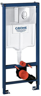 GROHE Rapid SL 3-in-1 set voor hangende wc - 1.13 m - Incl. wandbevestigingsset - Met chromen Skate Air bedieningsplaat