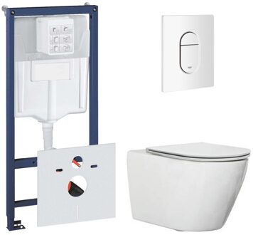 GROHE Rapid toiletset met Saniclear Jama randloos toilet en softclose zitting