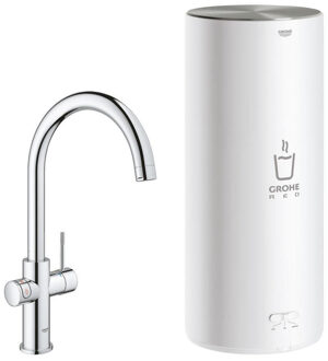 GROHE Red 3-in-1 Kokendwaterkraan C-Uitloop Chroom Zilver