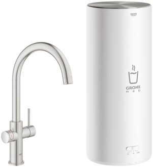 GROHE Red 3-in-1 Kokendwaterkraan C-Uitloop RVS Zilver