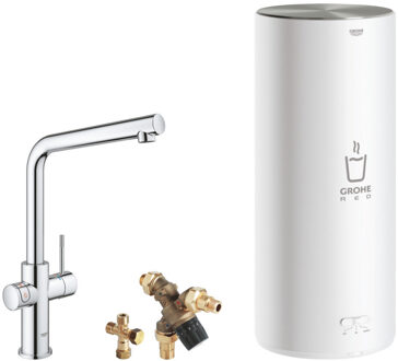 GROHE Red 3-in-1 Kokendwaterkraan L-Uitloop Chroom Zilver