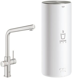 GROHE Red 3-in-1 Kokendwaterkraan L-Uitloop RVS Zilver