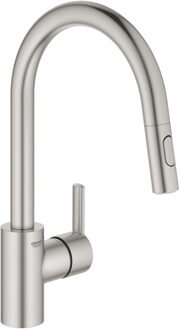 GROHE Sink Monocommande Mixer - Douchekop met 2 uittrekbare stralen - Omkering: laminaire straal / regenstraal