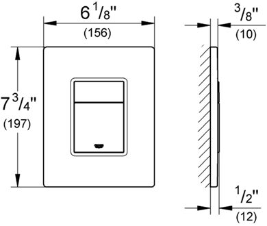 GROHE Skate Cosmopolitan Bedieningspaneel Toilet - Dual - Eco - Kunststof - Sunset Gold (brons)