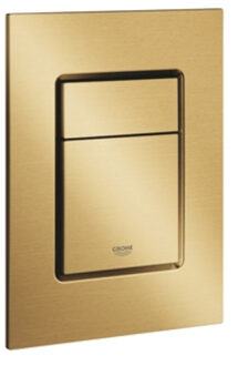 GROHE Skate Cosmopolitan S Bedieningspaneel Toilet - Verticaal - Dual Flush - Eco - Geborsteld Cool Sunrise (mat goud) - Slank formaat