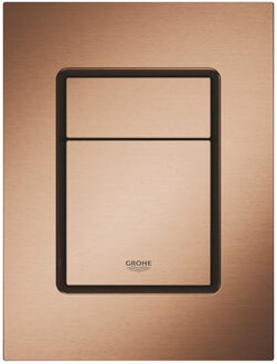 GROHE Skate Cosmopolitan S Bedieningspaneel Toilet - Verticaal - Dual Flush - Eco - Geborsteld Warm sunset (mat brons) - Slank formaat