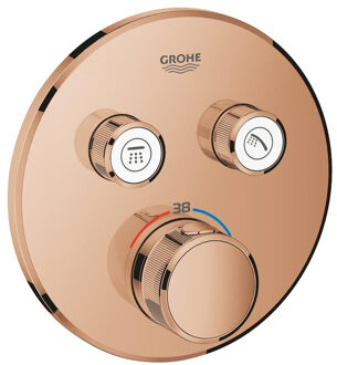 GROHE SmartControl afbouwdeel v. inbouwkraan thermostatisch met omstel v. 2 functies rond warm sunset 29119DA0