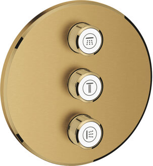GROHE SmartControl afbouwdeel v. inbouwkraan volume (stopkraan) v. 3 functies rond brushed cool sunrise 29122GN0 Cool sunrise geborsteld