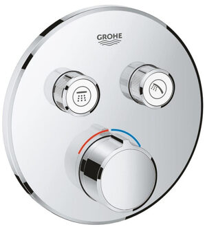 GROHE SmartControl afbouwdeel voor inbouwkraan met omstel v. 2 functies rond chroom