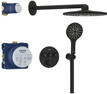 GROHE Smartcontrol Thermostatisch Inbouw Douchekraan Shower-Set Rond Phantom Black Zwart