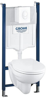 GROHE Solido Bau toiletset - inbouwreservoir - softclose zitting - bedieningsplaat wit - glans Wit 39117000 Wit glans