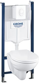 GROHE Solido Inbouwtoilet Set Met Randloze Toiletpot - Wit