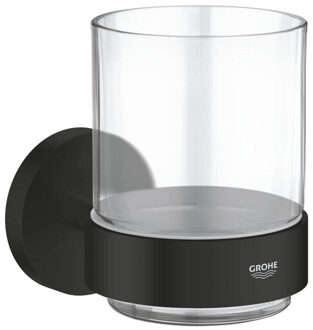 GROHE Start Bekerhouder - 9.9x10.6cm - met glas - mat zwart 411942430 Zwart mat