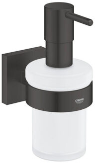GROHE Start Cube Zeepdispenser - 160ml - met houder - vierkant - mat zwart 410982430 Zwart mat