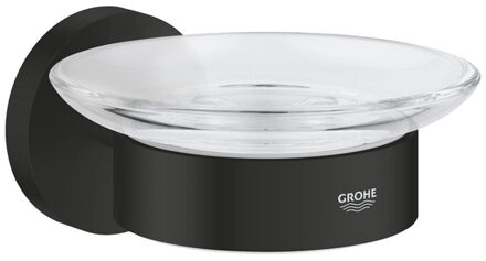 GROHE Start Zeepschaal - met houder - glas - mat zwart 411932430 Zwart mat