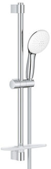 GROHE Tempesta 110 Glijstangset - 60cm - ronde handdouche - 2 straalsoorten - gladde doucheslang - met zeephouder - chroom 26638003