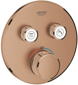 GROHE Thermostatische Douchekraan GROHE Grohtherm Smart Control met Omstelling Warm Sunset Geborsteld Brons