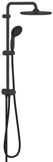 GROHE Vitalio Start Douchesysteem - 250 flex - omstelkraaan - hoofddouche 2 straalsoorten - Handdouche - 1 straalsoort - mat zwart 266802430 Zwart mat