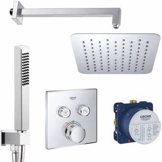 GROHE /Wiesbaden SmartControl Inbouw Doucheset Vierkant Met Hoofddouche 20 cm en Handdouche Compleet