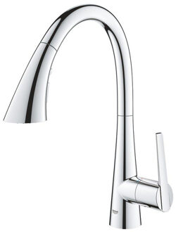 GROHE Zedra keukenkraan c-uittrekbaar triple spray, chroom