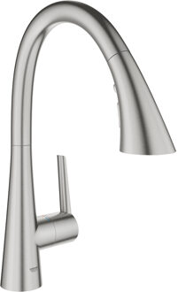 GROHE Zedra Keukenkraan - uittrekbare c uitloop - supersteel geborsteld 32294dc2