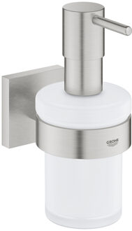 GROHE Zeepdispenser Met Houder GROHE Start Cube Supersteel RVS