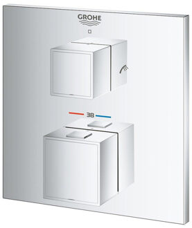 Grohtherm Cube inbouw badkraan - Opbouwdeel - met omstelling - Chroom